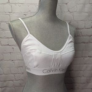 Calvin Klein white cotton bralette